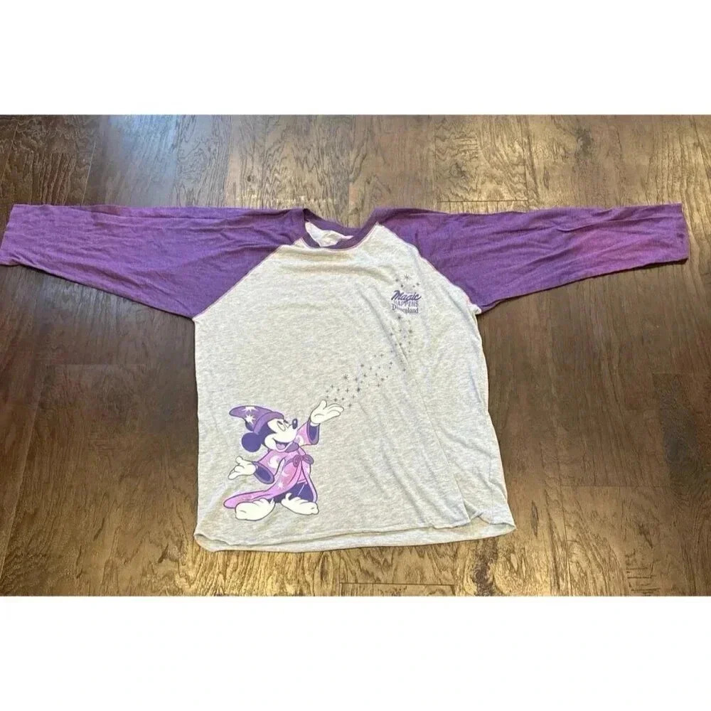 Disney‎ Mickey Shirt Sorcerer Wizard large b38